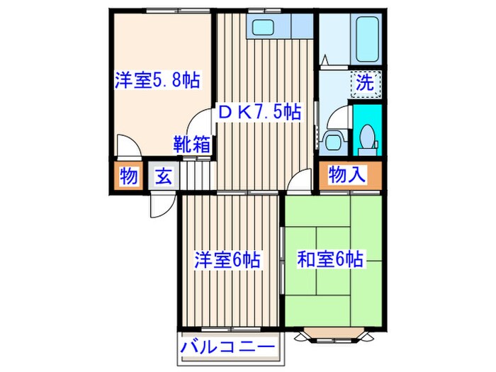 コ－トアイランドＥの物件間取画像