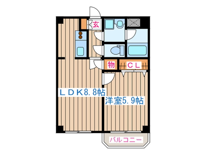 クラベ－ルの物件間取画像