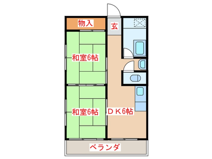 ハイブリッジ第2コーポの物件間取画像