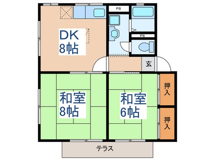 シティハイムリベルテＡ棟の物件間取画像