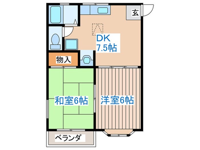 ファレノ福沢Ａの物件間取画像