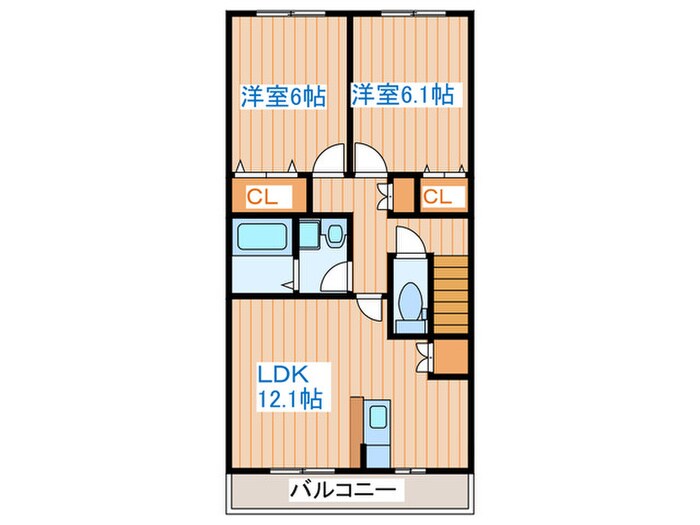 エスペランサ岩切の物件間取画像
