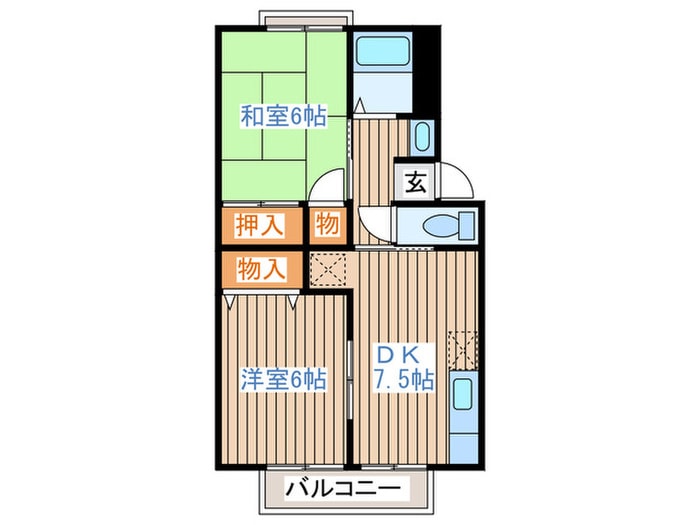 トゥインクルコート文化町6番館の物件間取画像