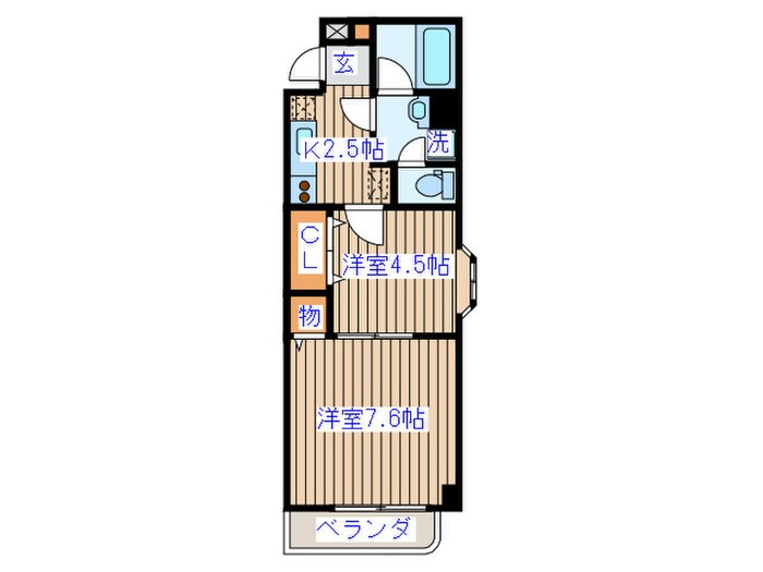 クレセール河原町の物件間取画像