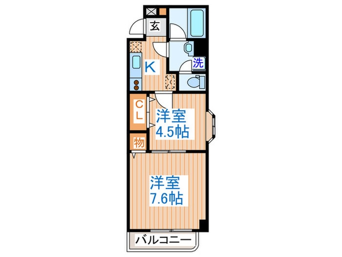 クレセール河原町の物件間取画像