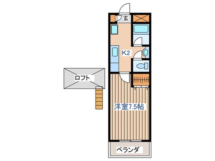 パルテノン福田町の物件間取画像