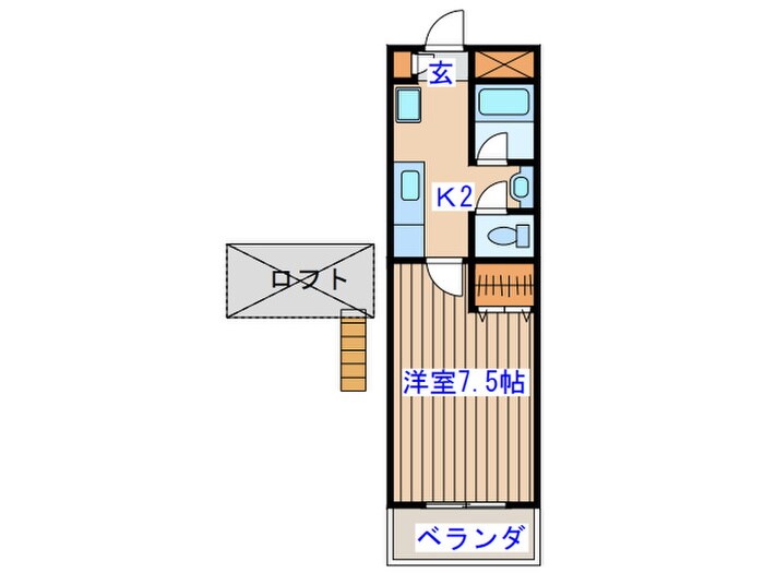 パルテノン福田町の物件間取画像