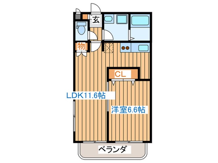 八乙女中央弐番館の物件間取画像