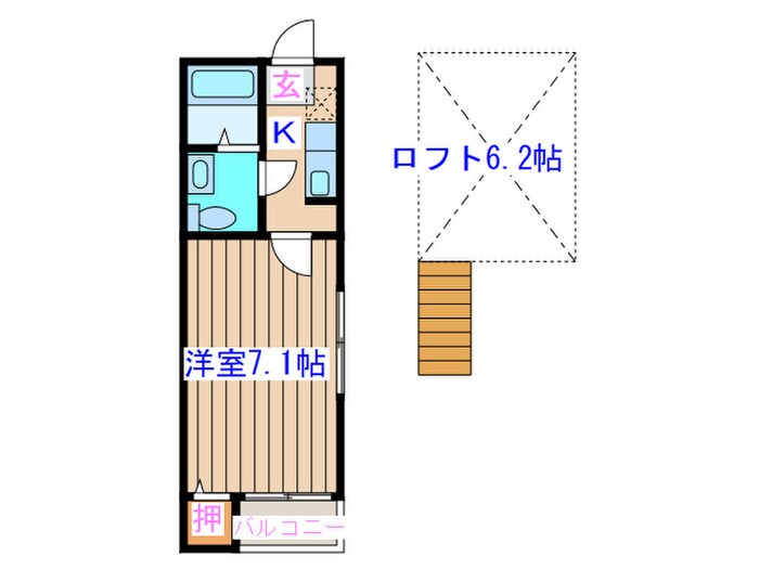 エンル－ト東仙台の物件間取画像