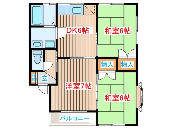 ハイツ南光Ⅰの物件間取画像