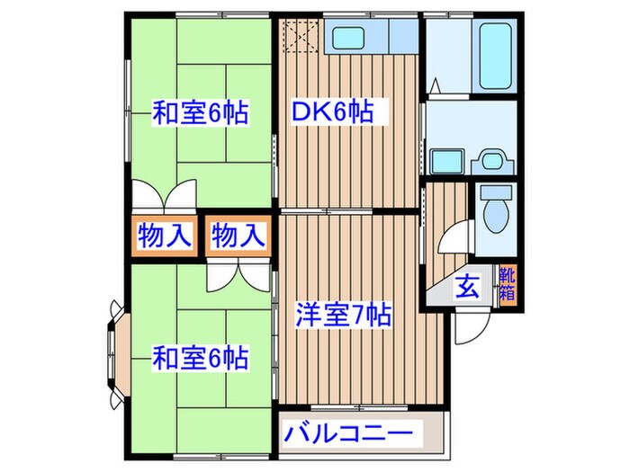 ハイツ南光Ⅱの物件間取画像