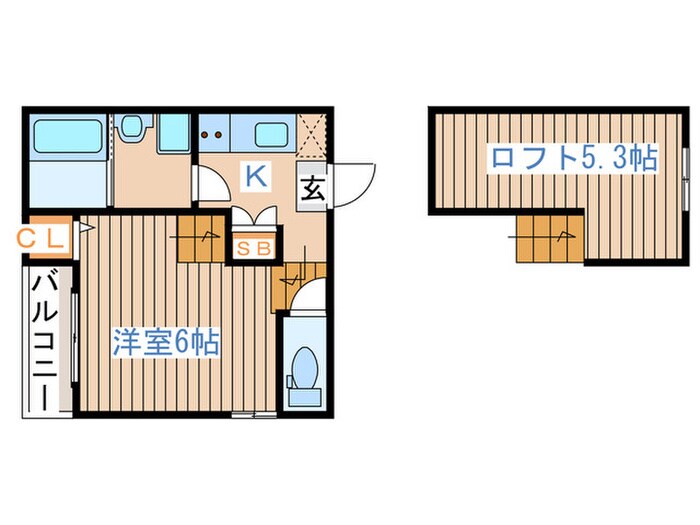 Ｆ　ｓｔｕｄｉｏ　東仙台の物件間取画像