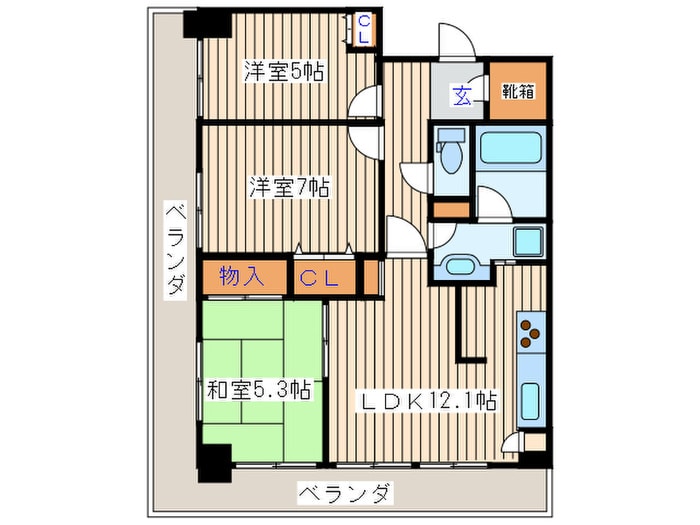 レジディアタワー仙台の物件間取画像