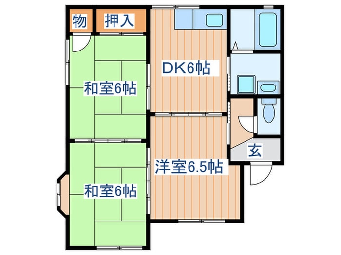 ハイツ鶴ケ谷の物件間取画像