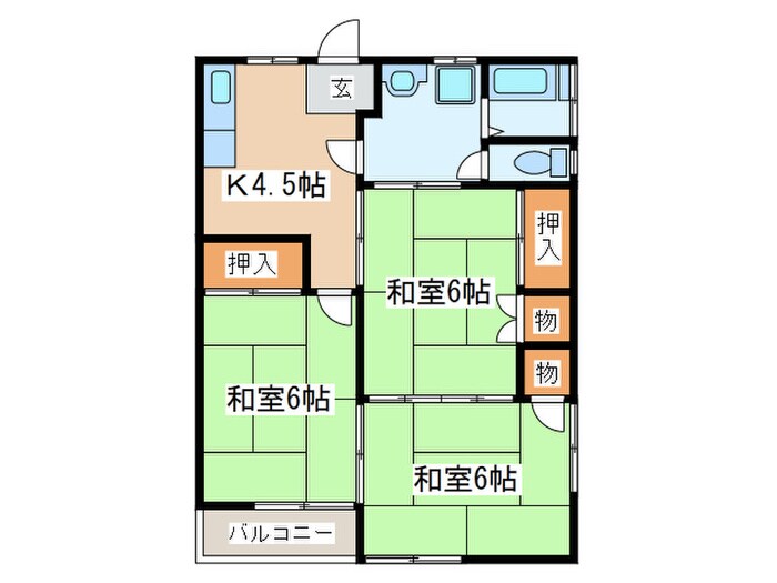 丹野アパ－トの物件間取画像