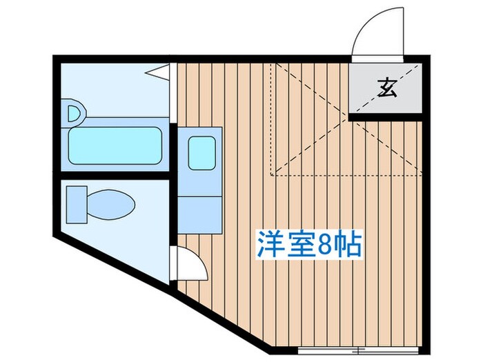 ビューコート河原町Bの物件間取画像