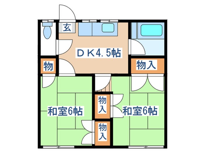 阿部アパートの物件間取画像