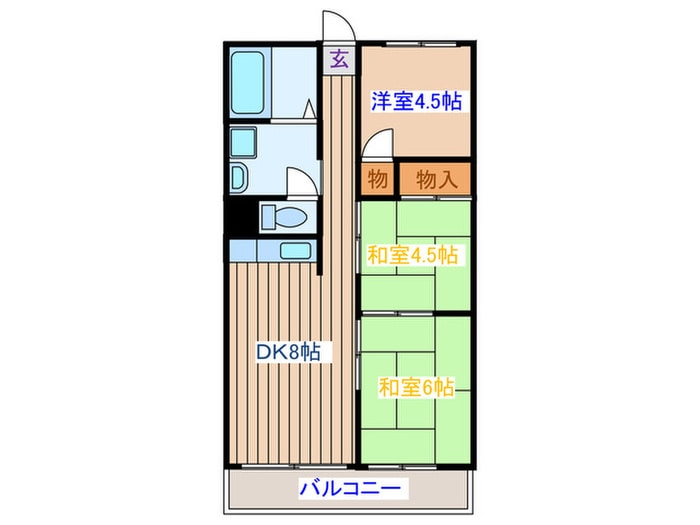 銀杏町庄司マンションの物件間取画像