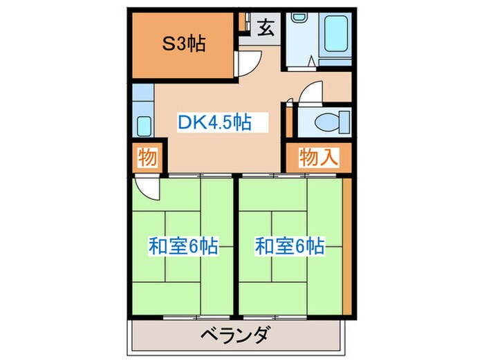 コーポタムラの物件間取画像