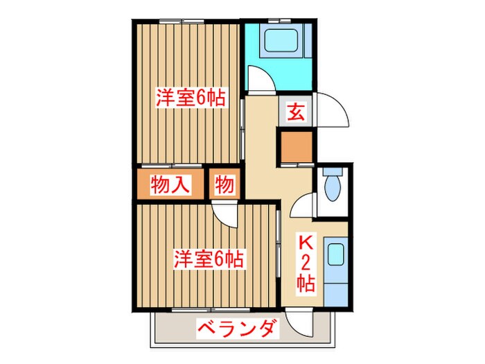 天王前コーポの物件間取画像