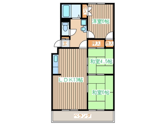 南陽コーポの物件間取画像