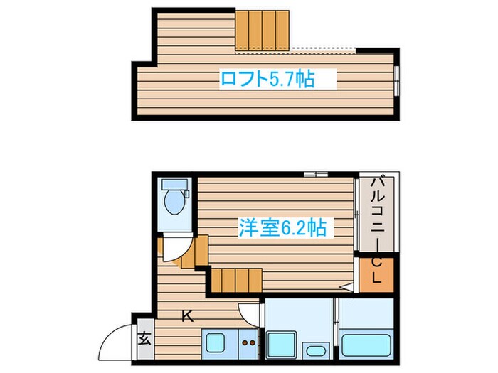 ラフェリオ東仙台の物件間取画像