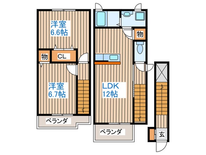 サンパティ－クＣの物件間取画像