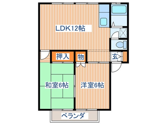 広瀬ビレッヂⅠ番館の物件間取画像