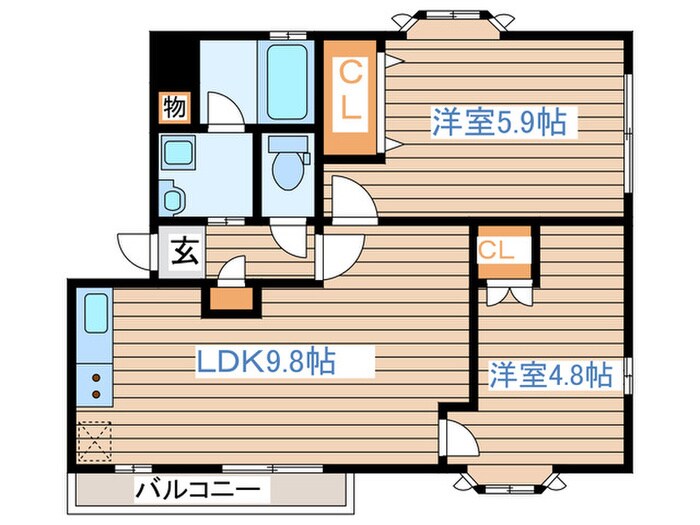 SDハイツ古城B棟の物件間取画像