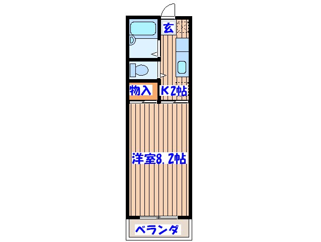 コーポジャストファイブの物件間取画像