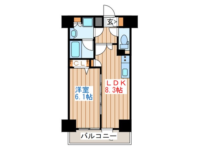 ｸﾞﾗﾝﾄﾞﾛｱｰﾙ仙台西公園(1302)の物件間取画像