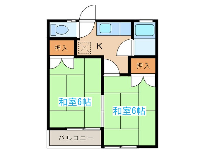 コーポ水の森の物件間取画像