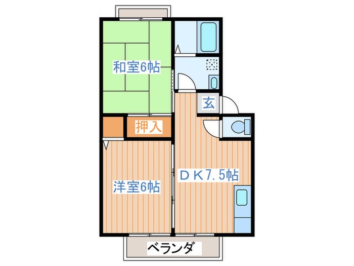 サンガーデンⅠＢの物件間取画像