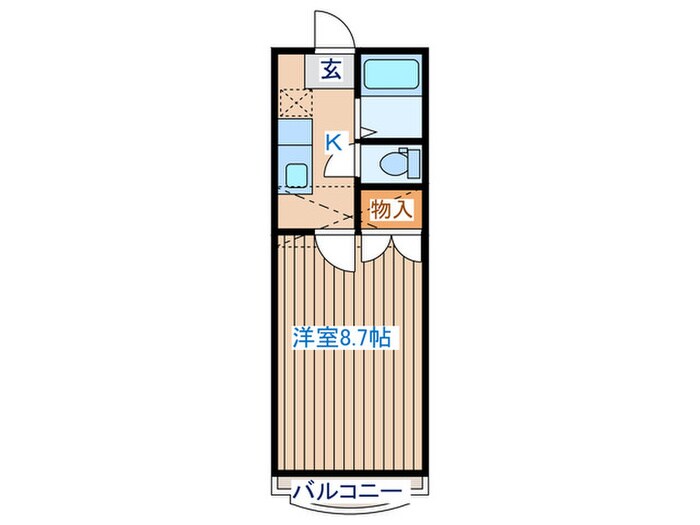 ホワイトキャッスル遠見塚14番館の物件間取画像