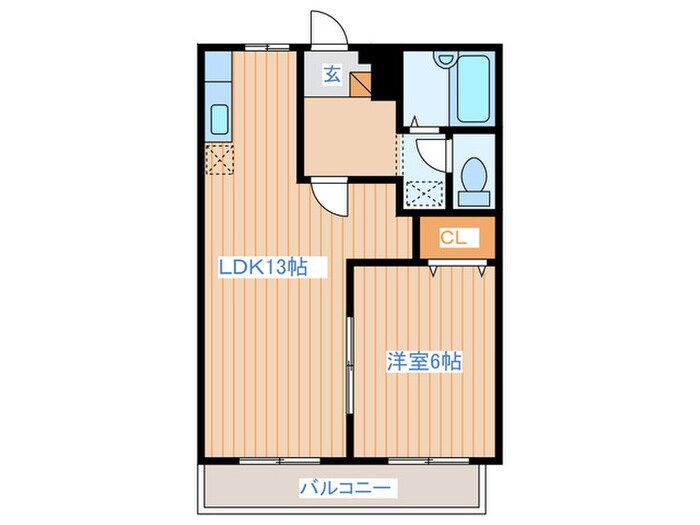 シテイハイツはやさかの物件間取画像