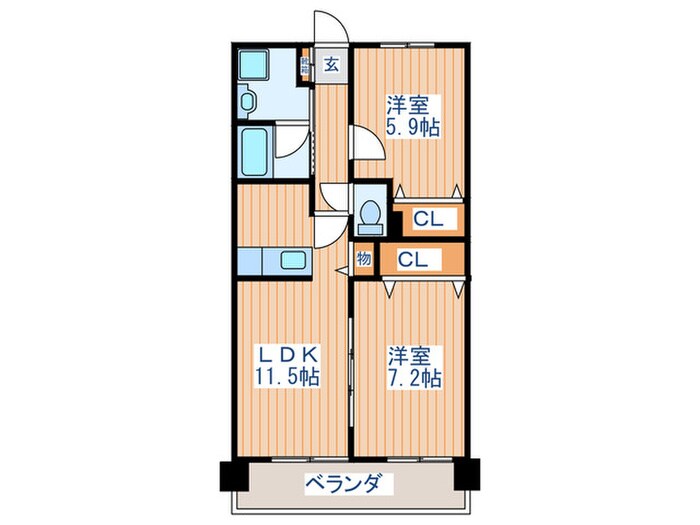 ドエル多賀城の物件間取画像