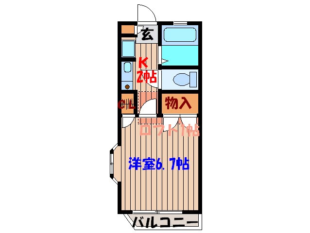 リバ－サイドハイツの物件間取画像