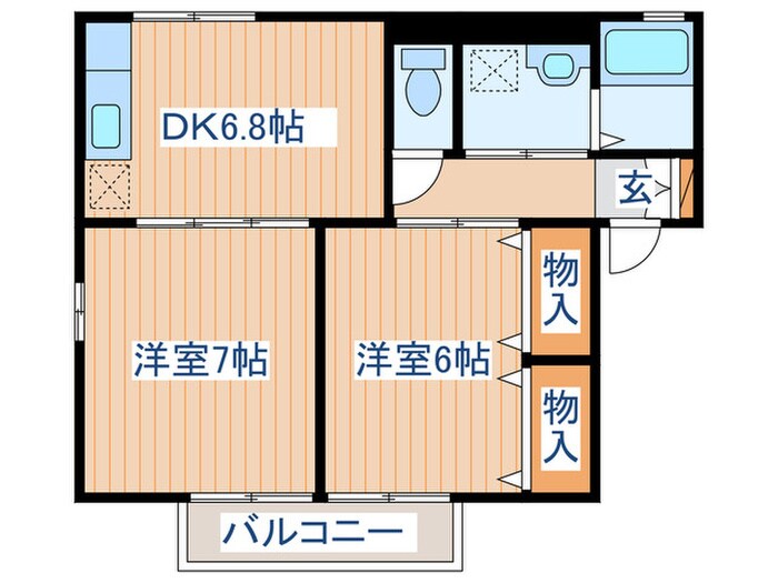 グリーンゲーブルズDの物件間取画像