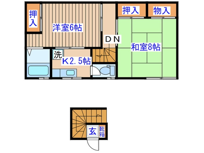 ウラベアパートの物件間取画像