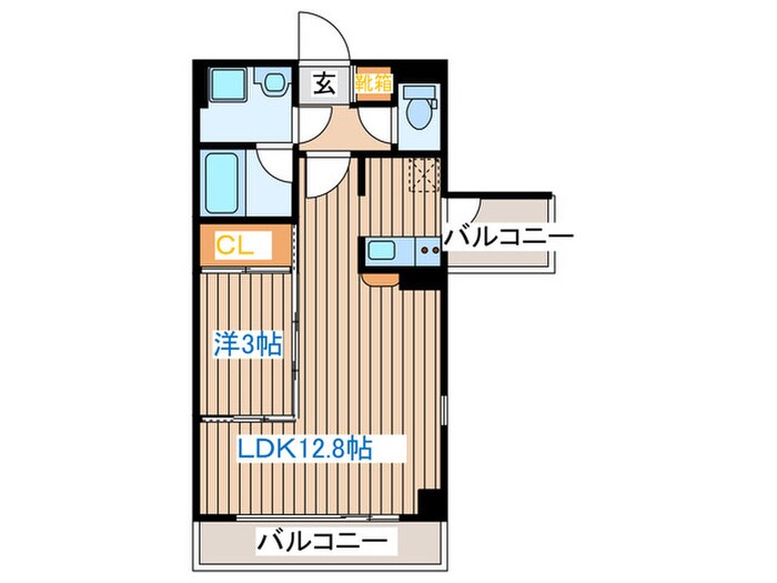 ｺﾝﾌｫｰﾄEXE新田ｽﾃｰｼｮﾝの物件間取画像