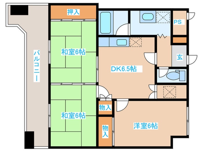 卸町マンションフタバの物件間取画像