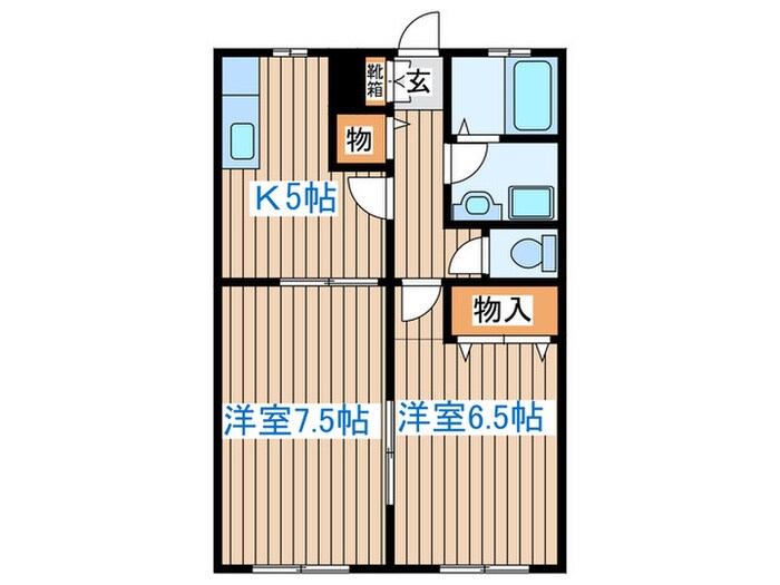 ｾﾋﾟｱｶﾞｰﾃﾞﾝﾊｲﾂの物件間取画像