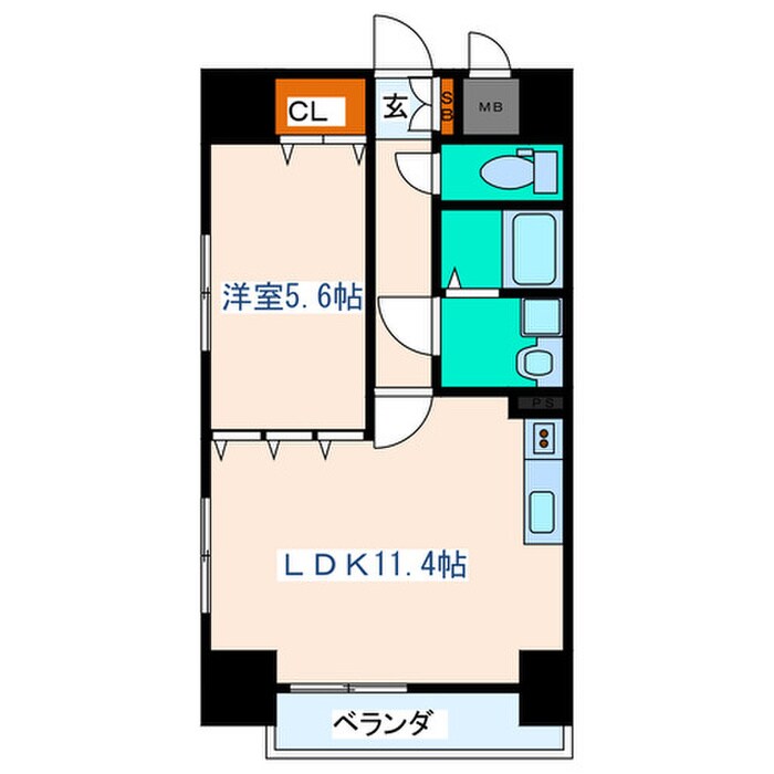 県庁前レジデンスの物件間取画像