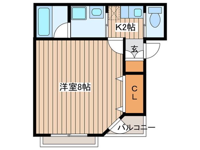 グリーンリーブス五橋の物件間取画像