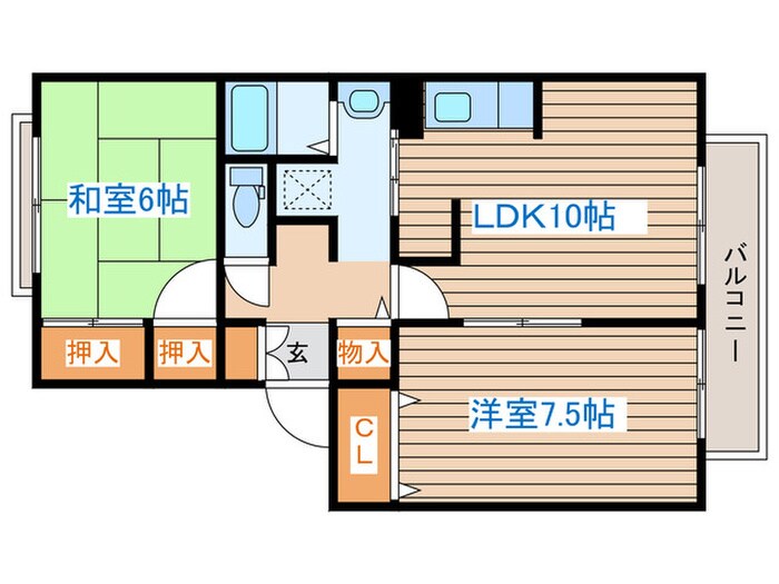 メゾンソレイユ中山Ⅱ番館の物件間取画像