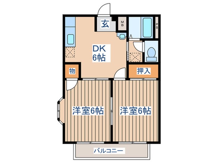 エルディム藤浪Ⅱの物件間取画像