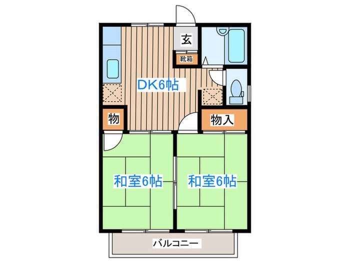 コーポアオバⅡの物件間取画像