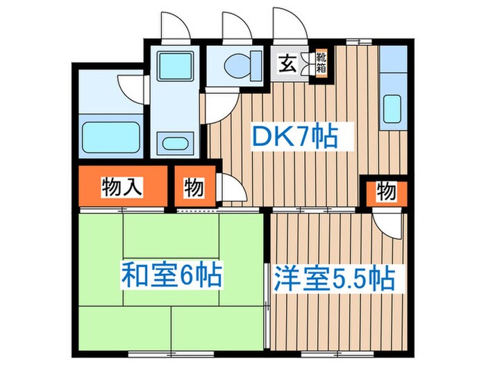 グリ－ンハイツ二の森の物件間取画像