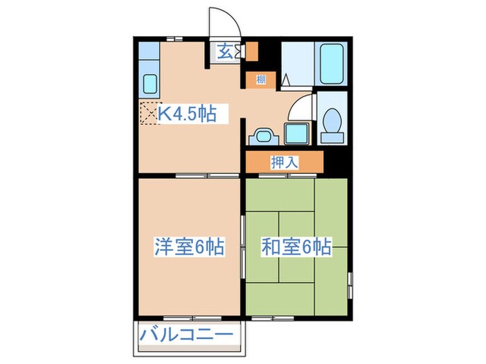 シャロームⅠの物件間取画像