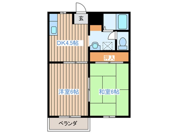 シャロームⅡの物件間取画像